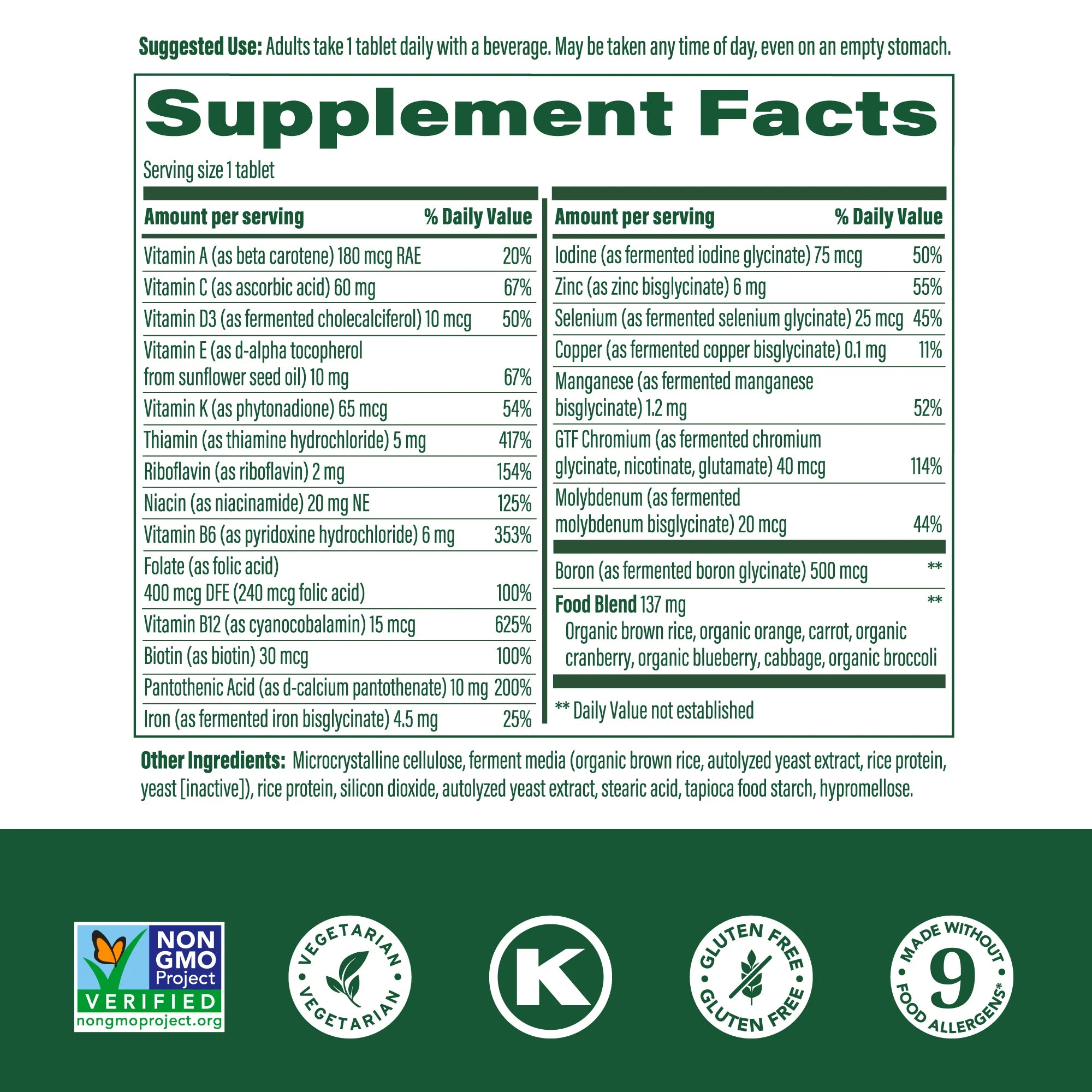 One Daily Multivitamins