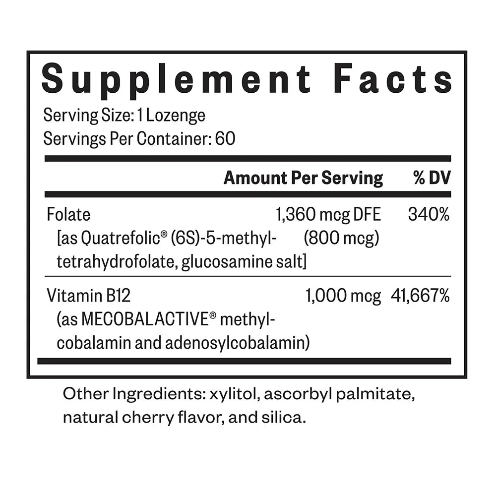 Methyl B12 with L-Methylfolate - 60 lozenges