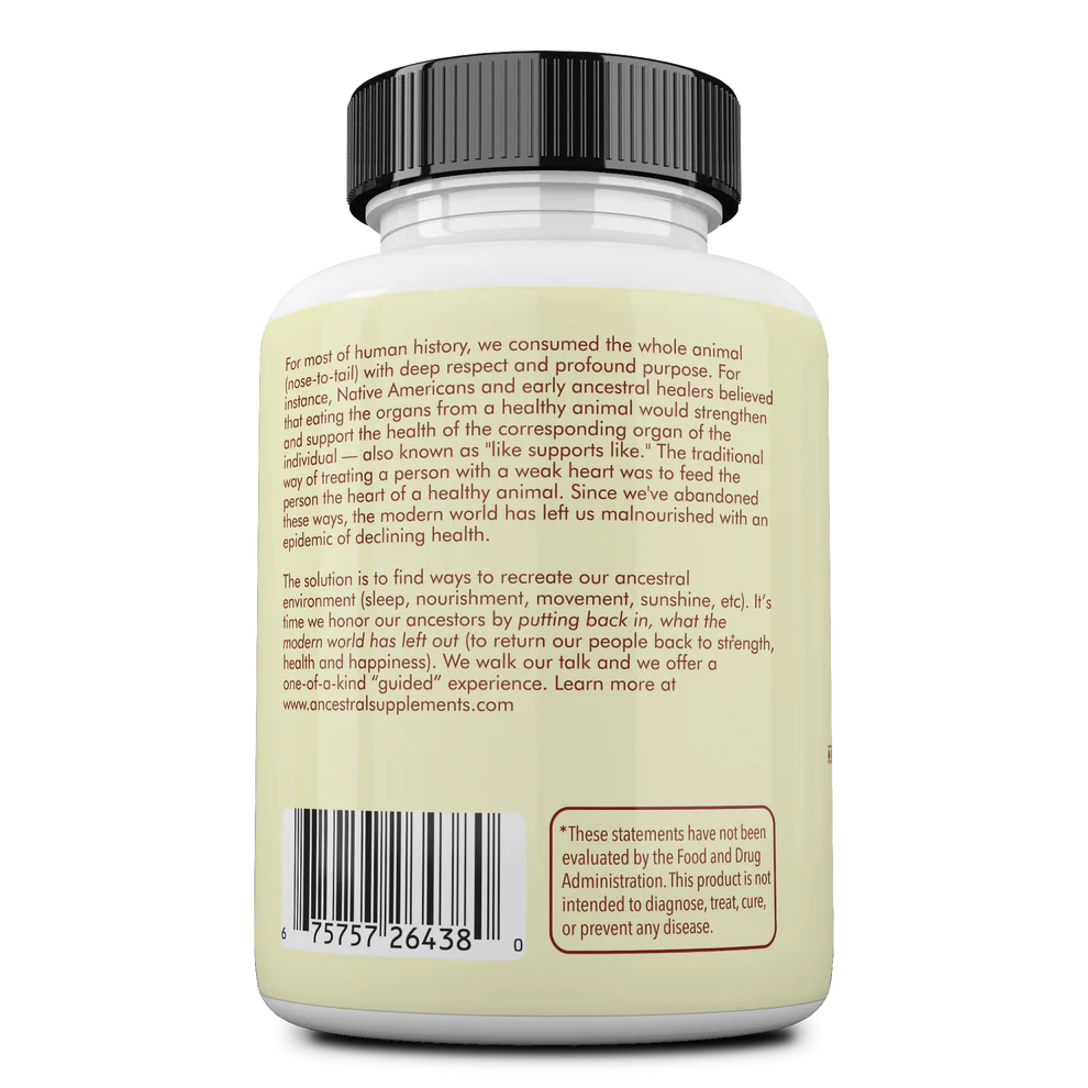 Grass-Fed Bovine Adrenal - 180 capsules