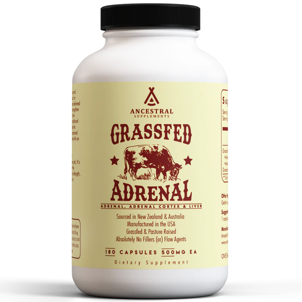 Grass-Fed Bovine Adrenal - 180 capsules