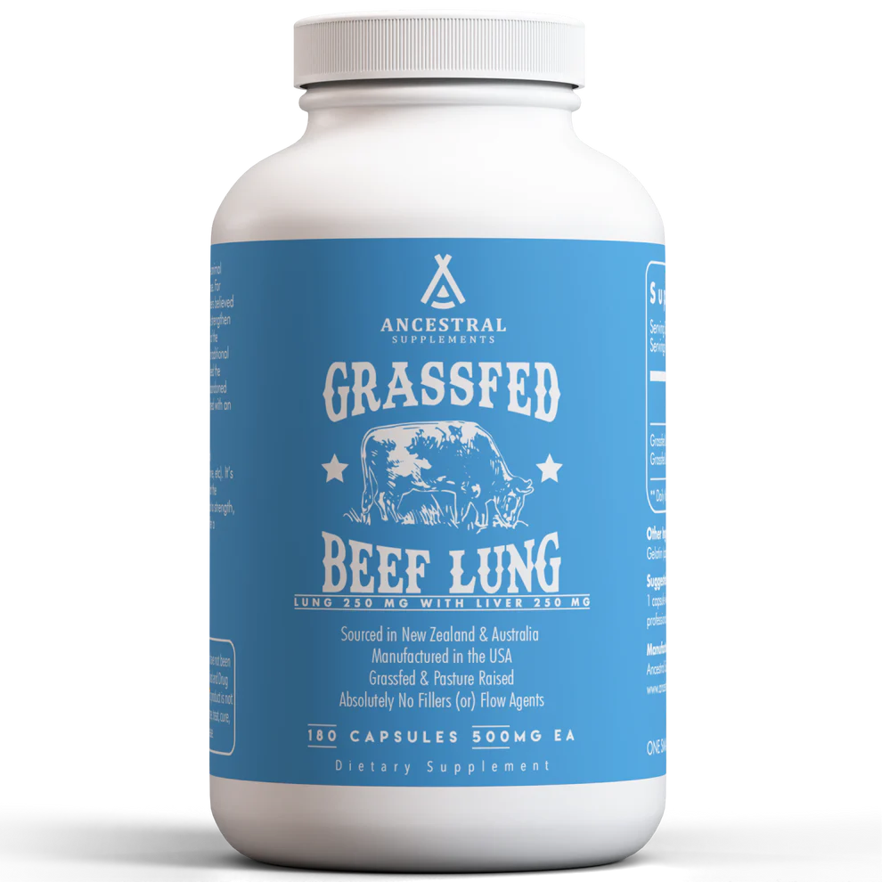 Grass-Fed Bovine Lung - 180 capsules