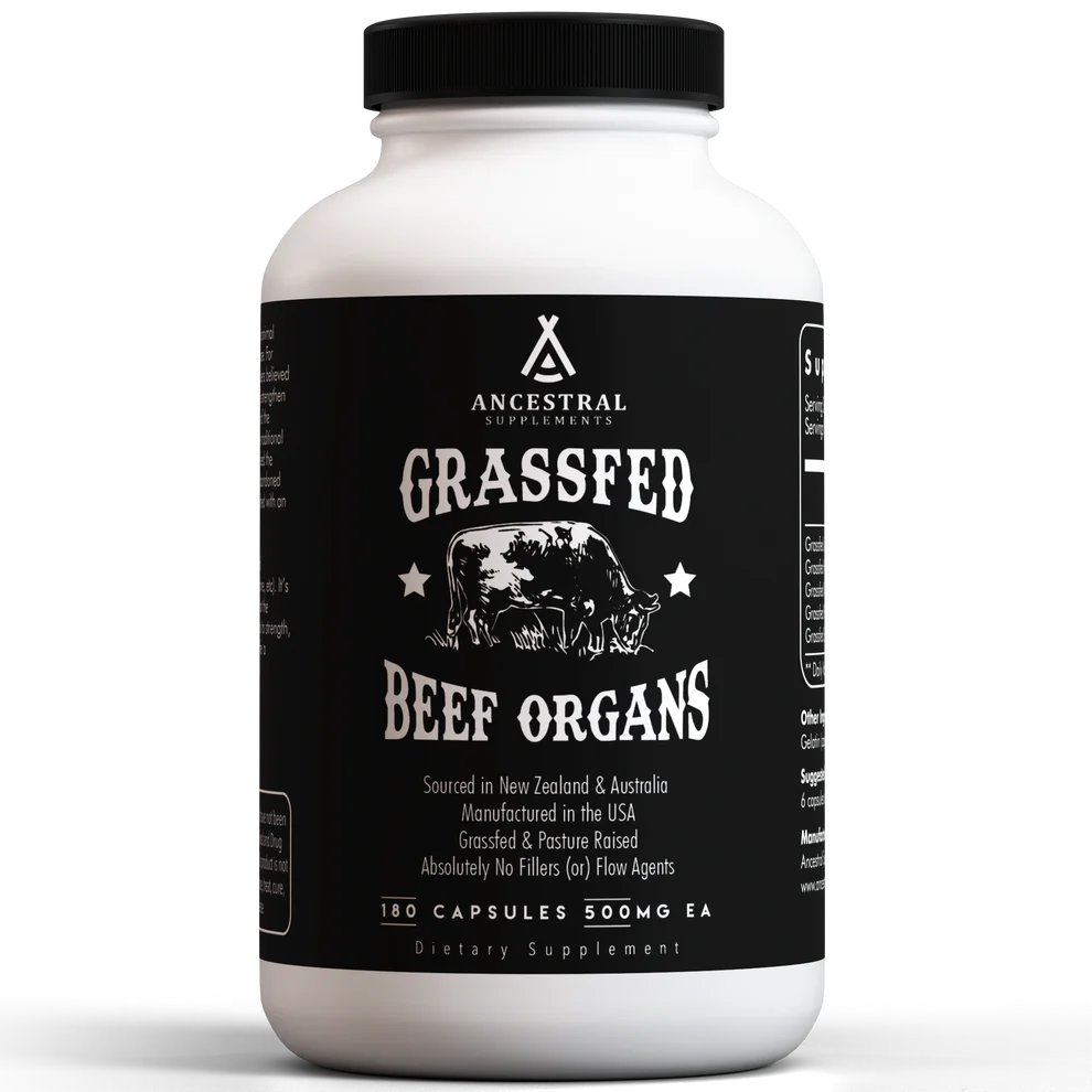 Grass-Fed Bovine Organs - 180 capsules