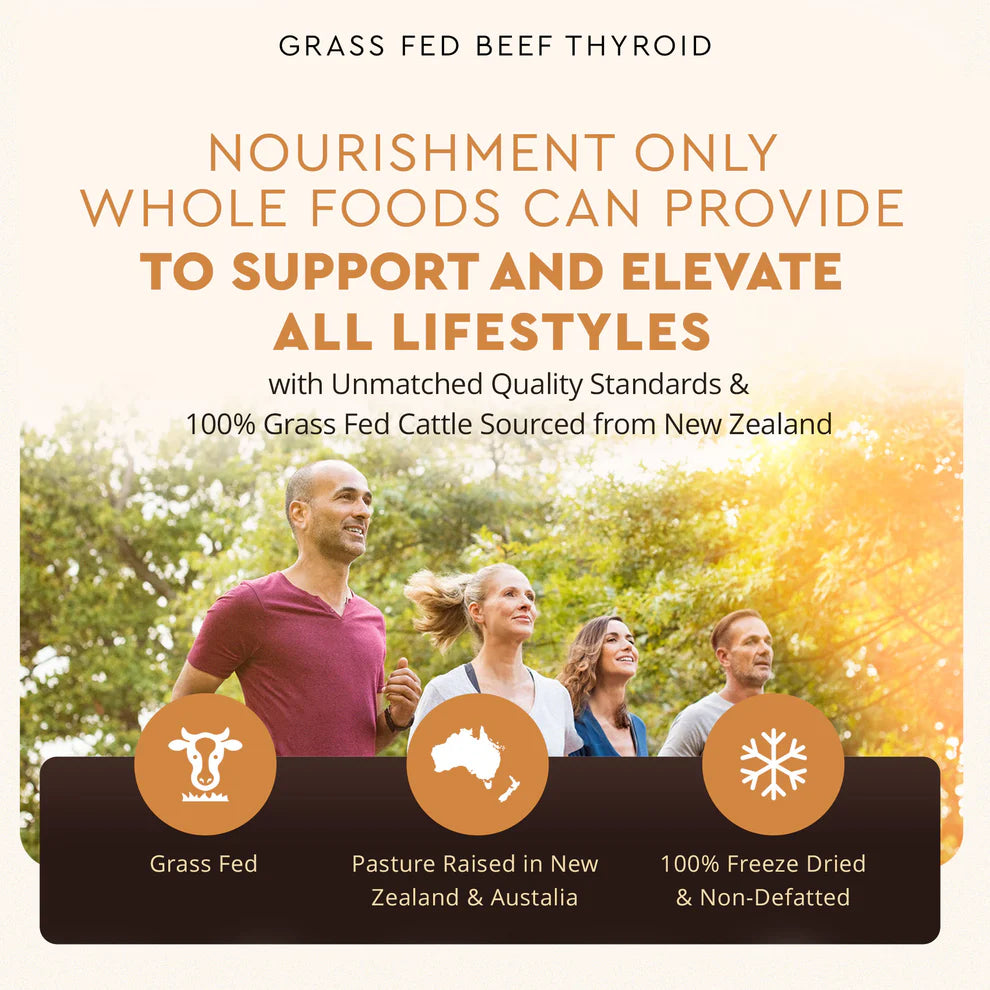 Grass-Fed Bovine Thyroid - 180 capsules