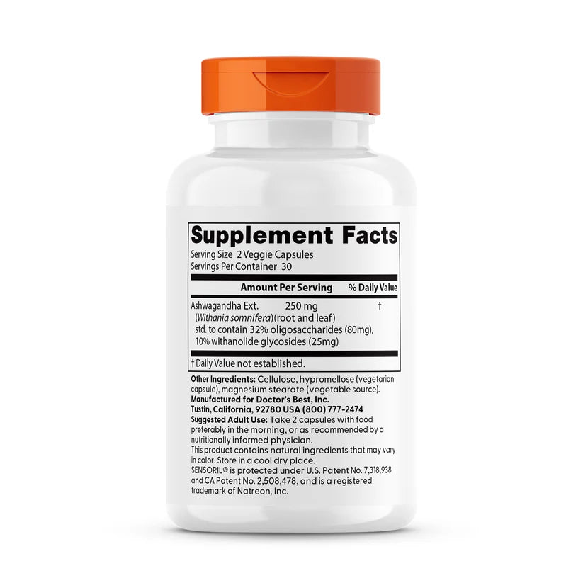 Ashwagandha met Sensoril - 250mg - 60 capsules - Ergomax