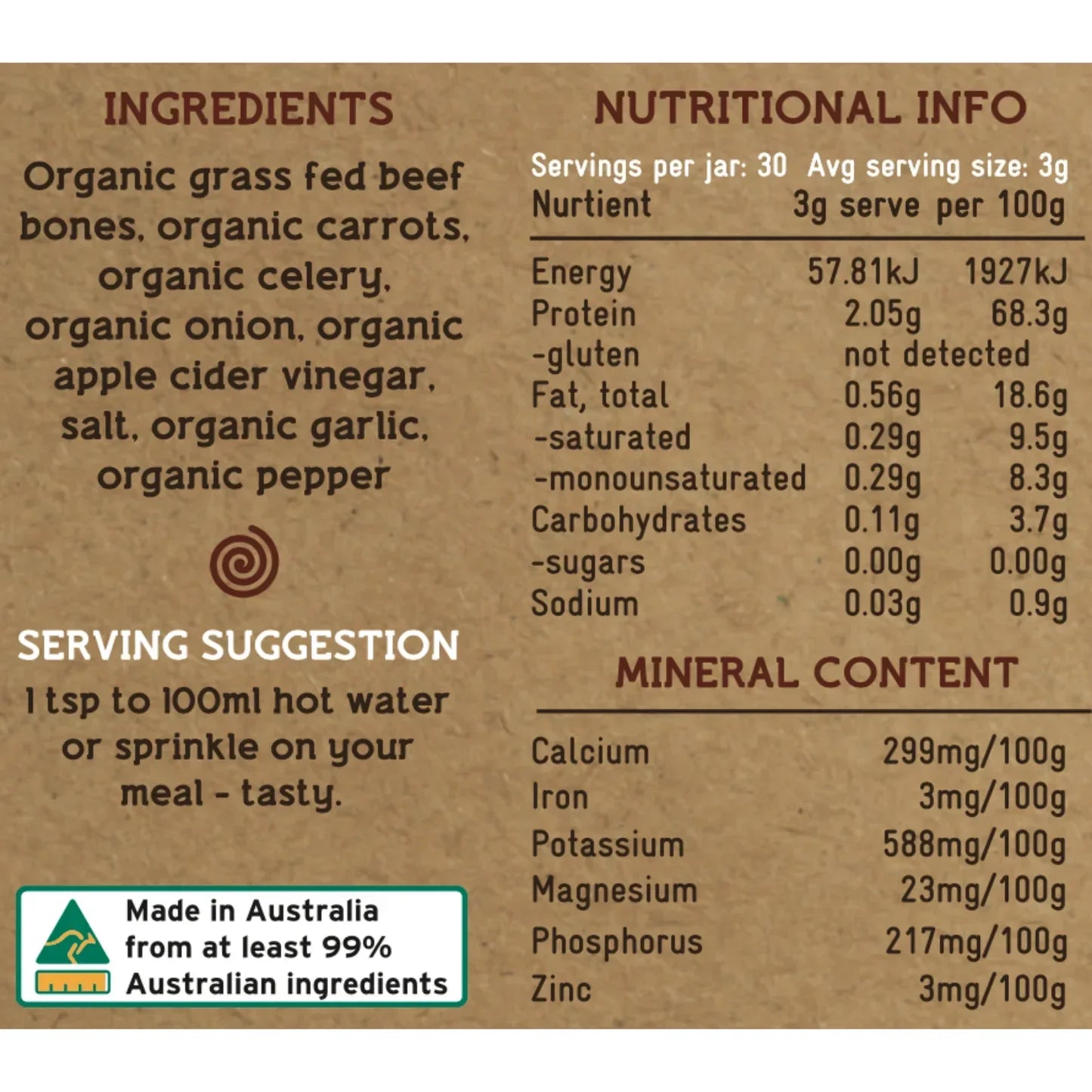 Bone Broth - Grass-Fed Beef - 90 grams