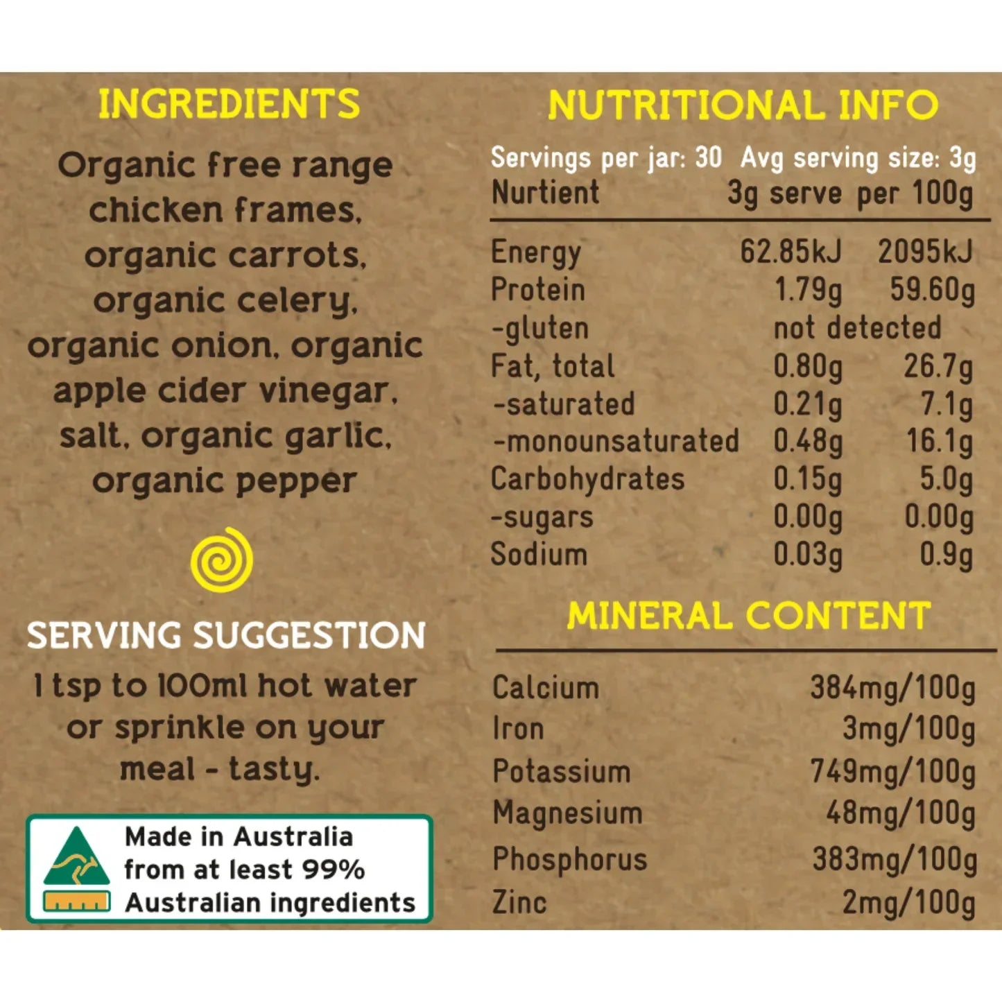 Bone broth - Pastured chicken - 90 grams