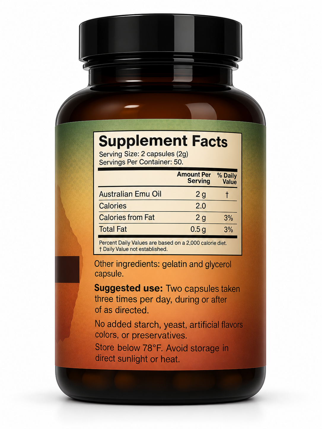 Emu Oil - 100 Capsules