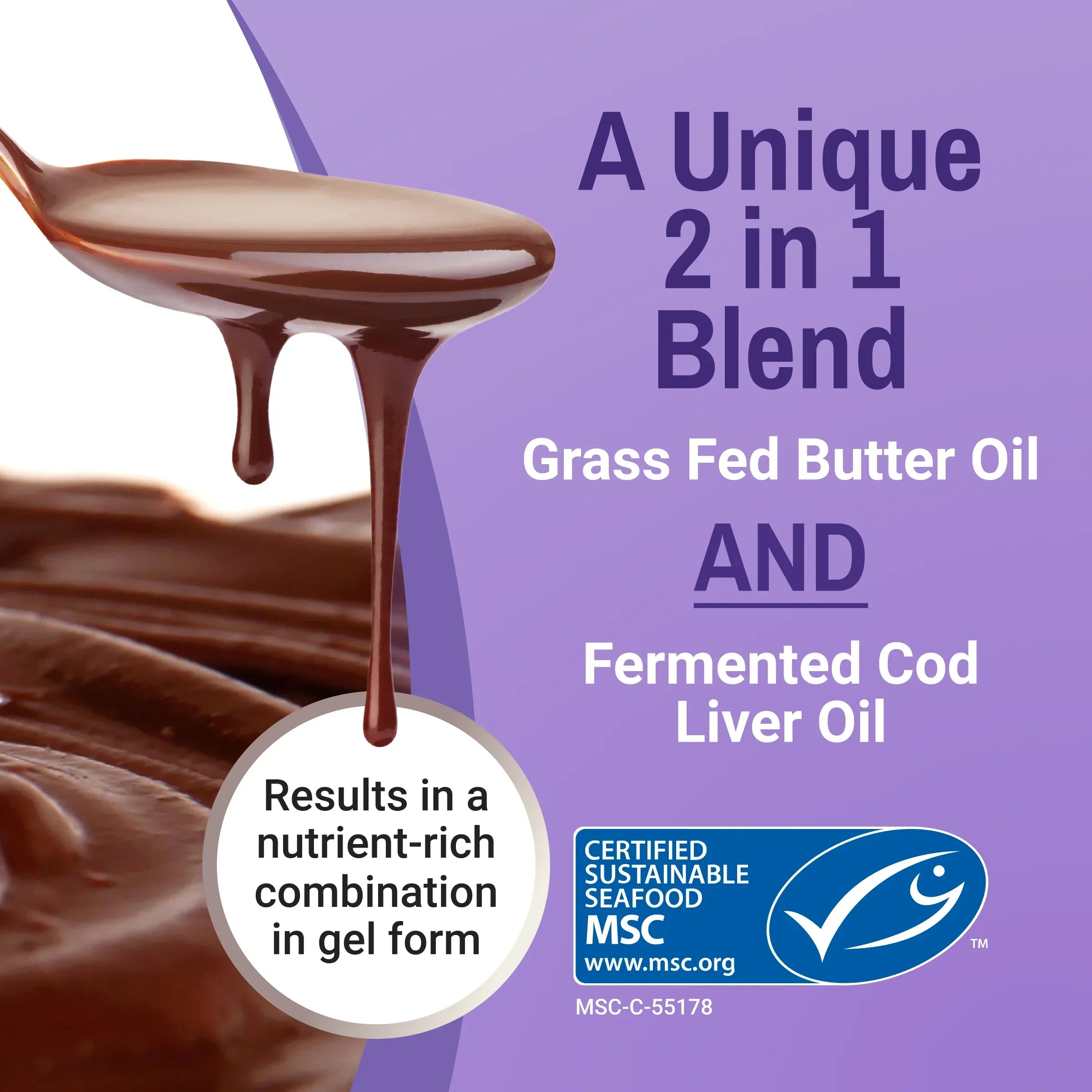 Fermented Cod Liver Oil / Butter Oil Blend - Gel - Chocolate
