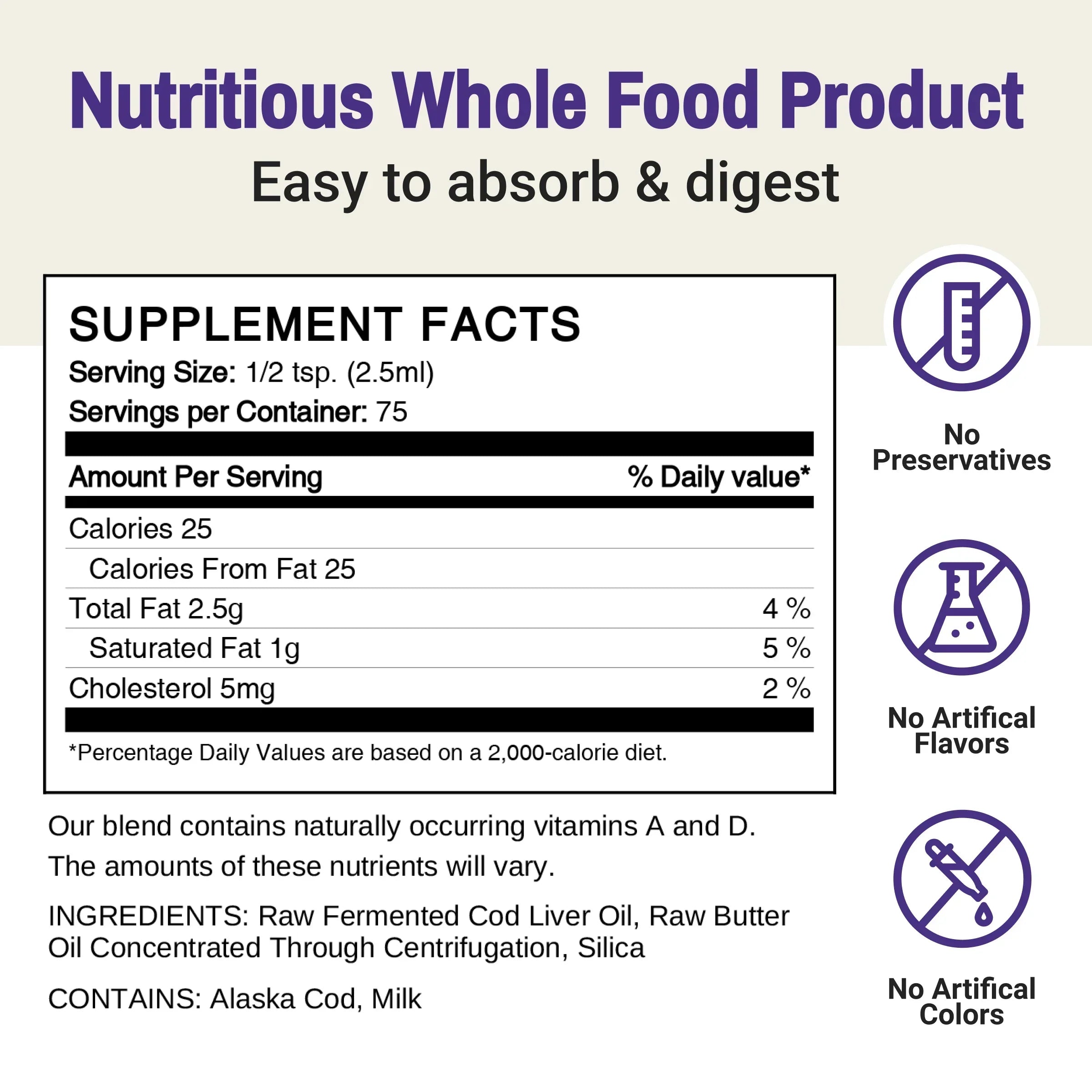 Fermented Cod Liver Oil / Butter Oil Blend - Gel