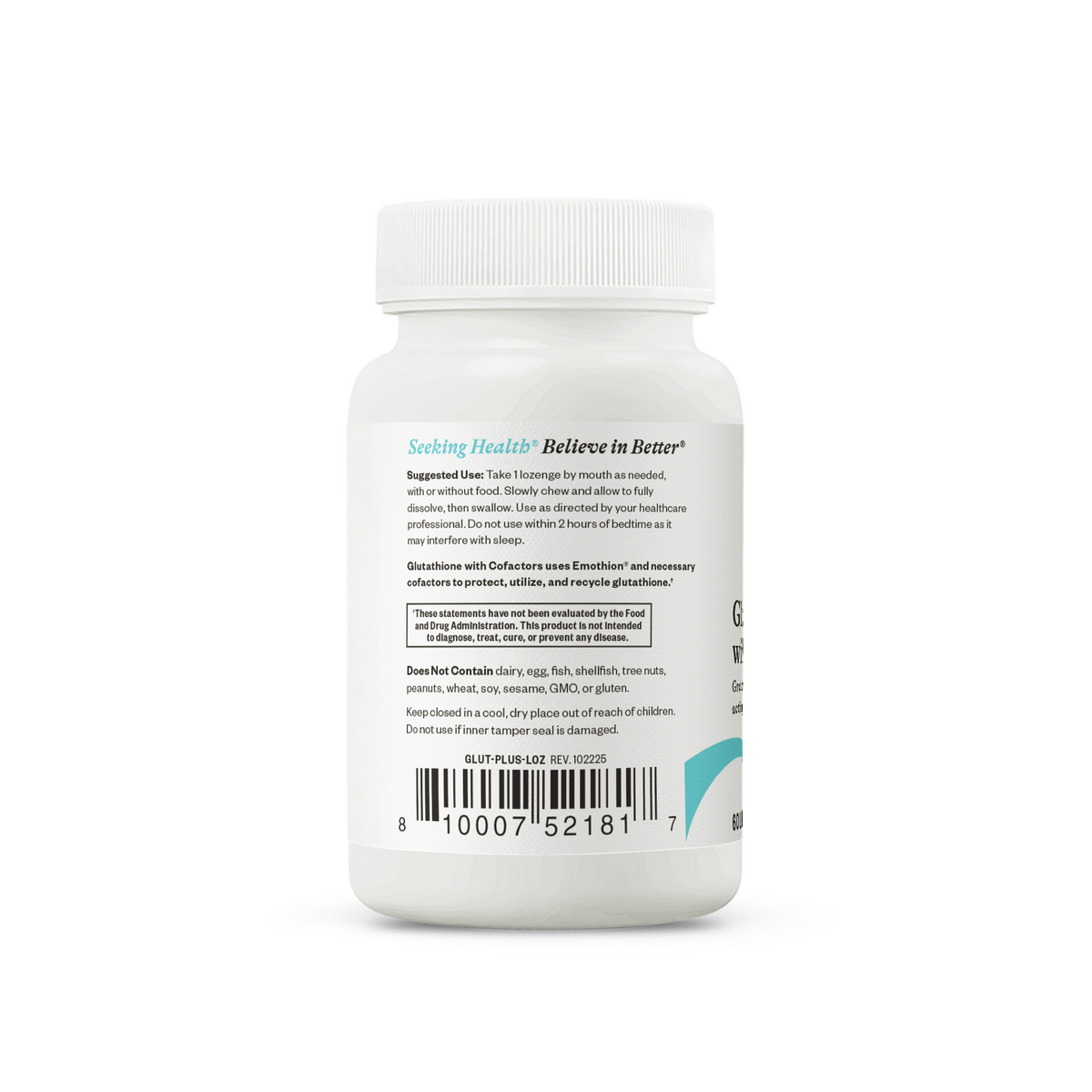 Glutathione with Cofactors - 60 zuigtabletten