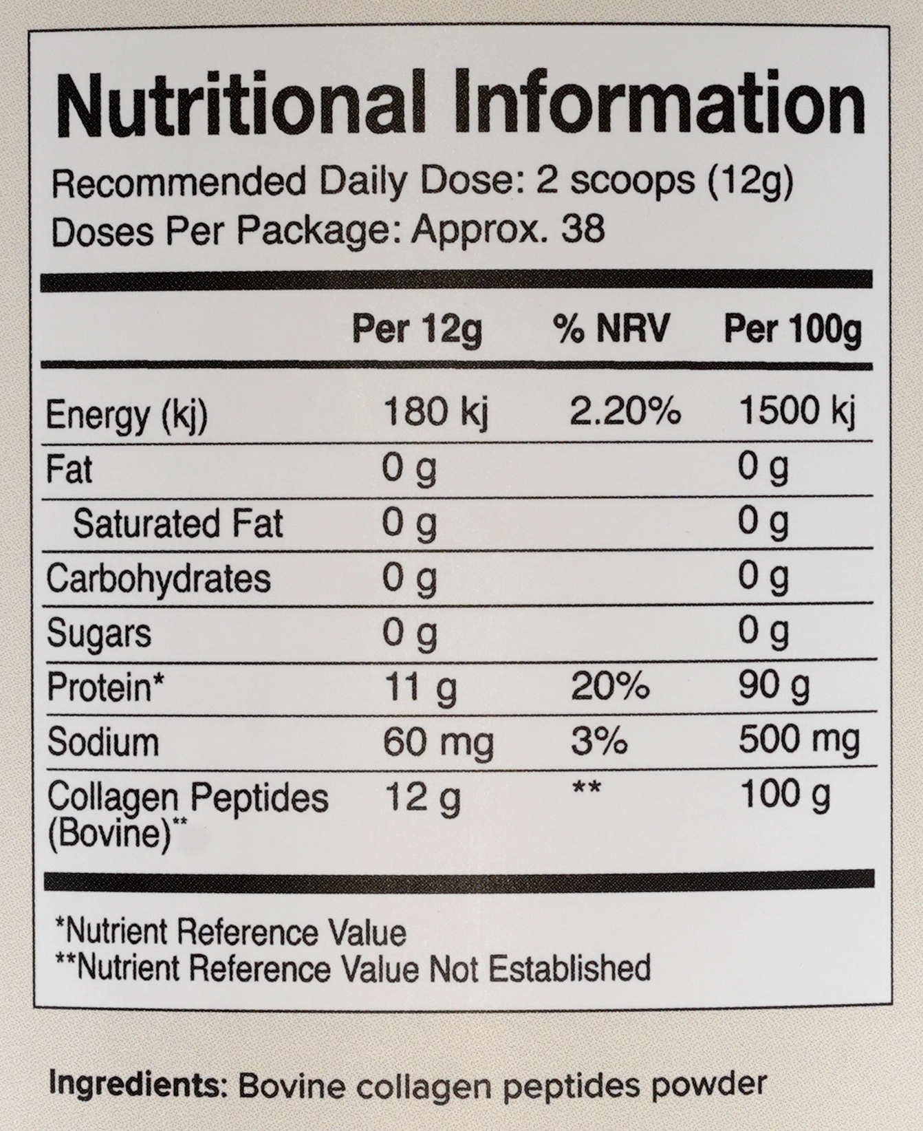 Collagen Hydrolysate - Grass-Fed - 454 grams