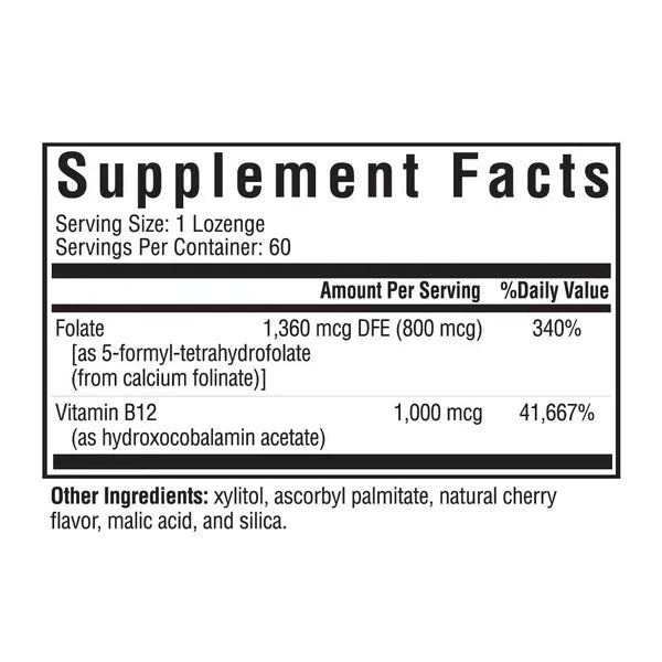Hydroxo-B12 with folic acid - 60 lozenges