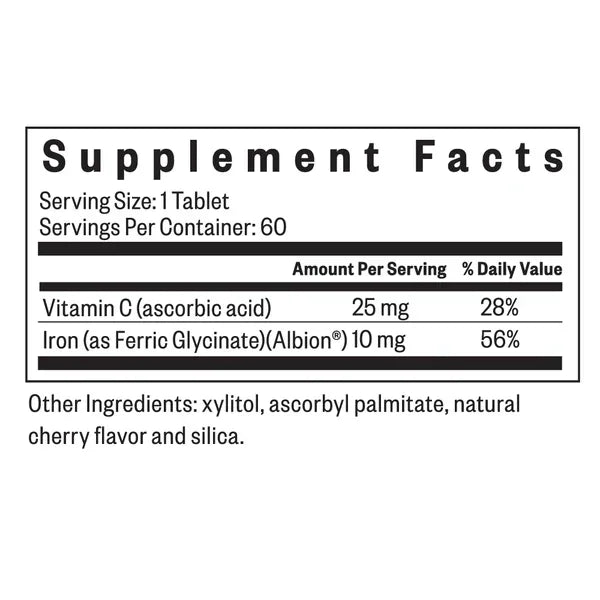 Iron - 60 Chewable Tablets