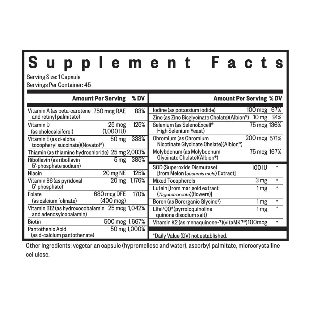 Multivitamin One MF - 45 capsules