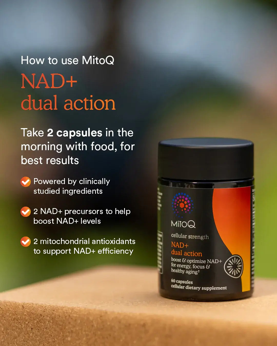 MitoQ NAD+ dual action - 60 capsules