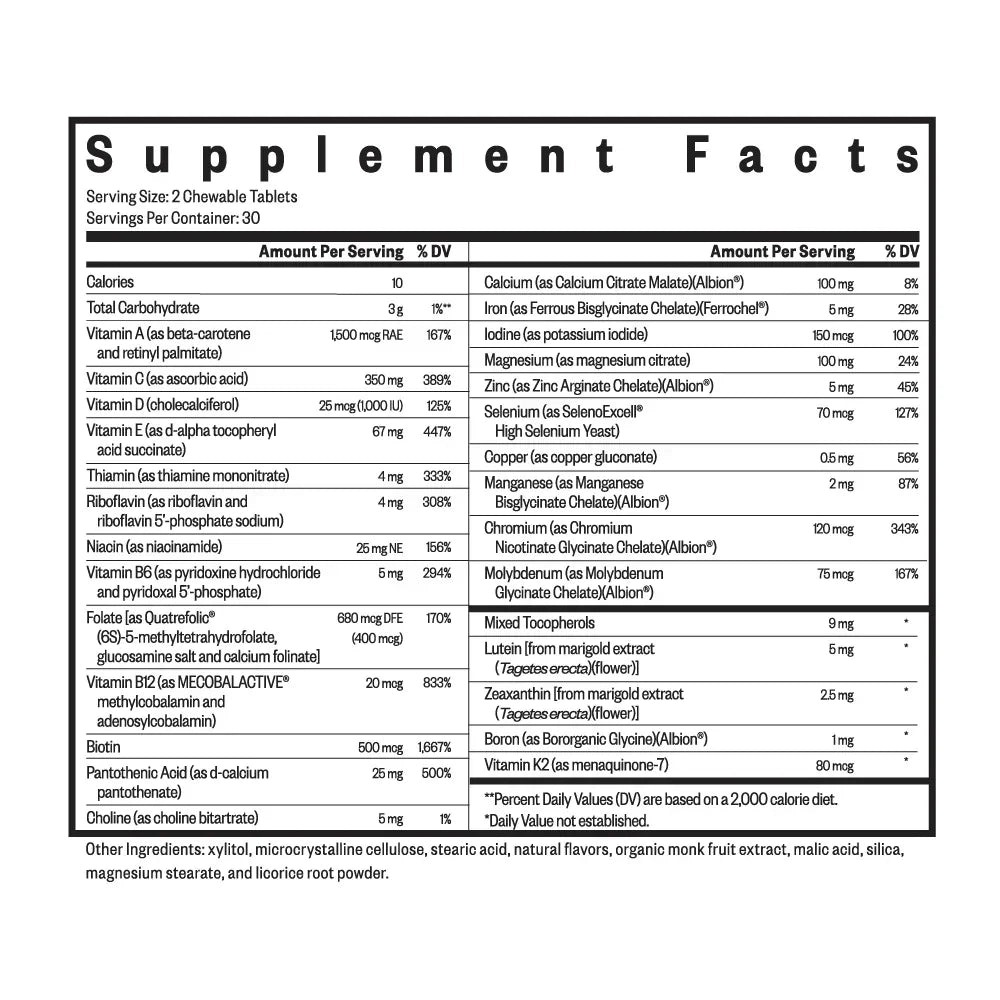 Optimal Multivitamin - 60 Chewables