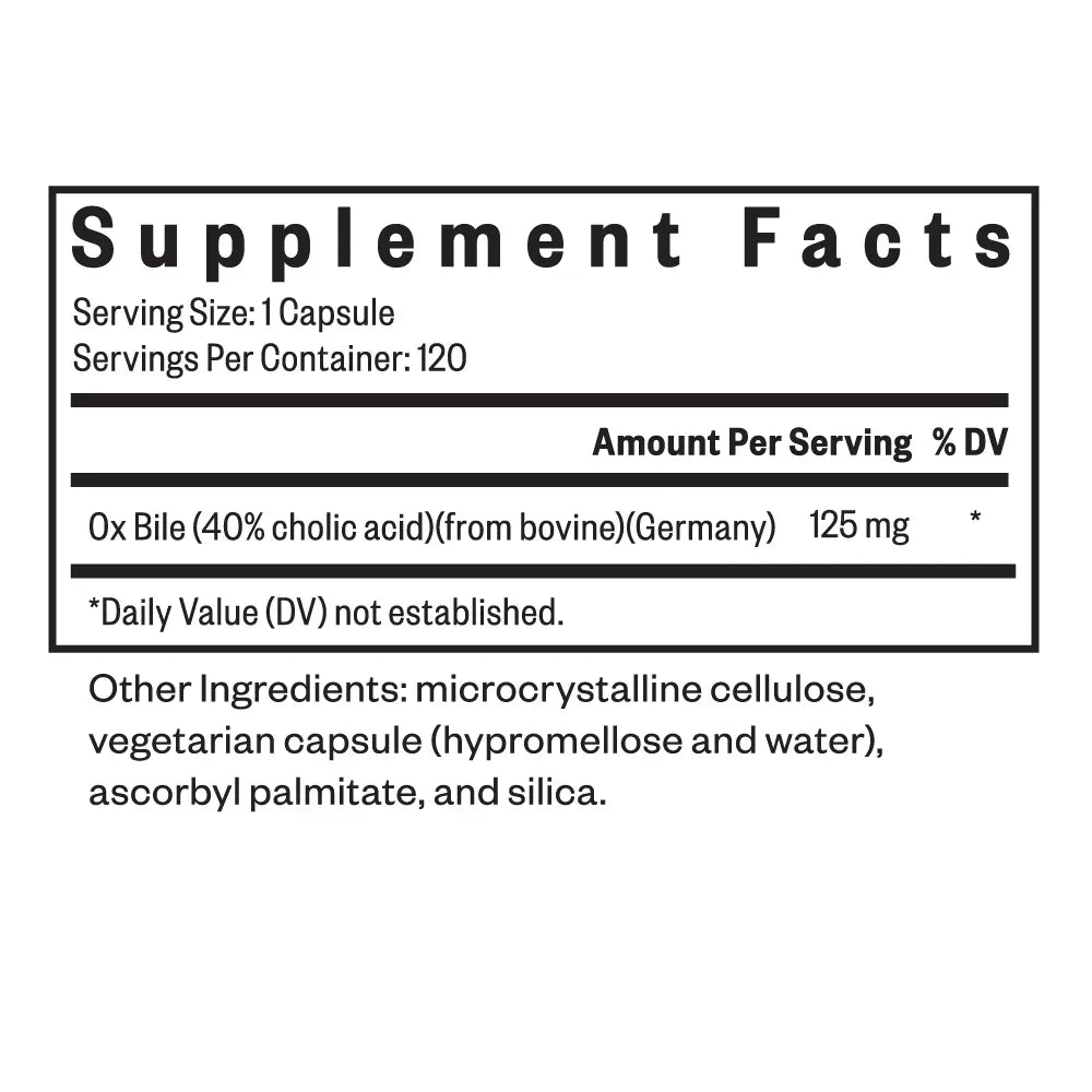 Ox Bile - 120 capsules