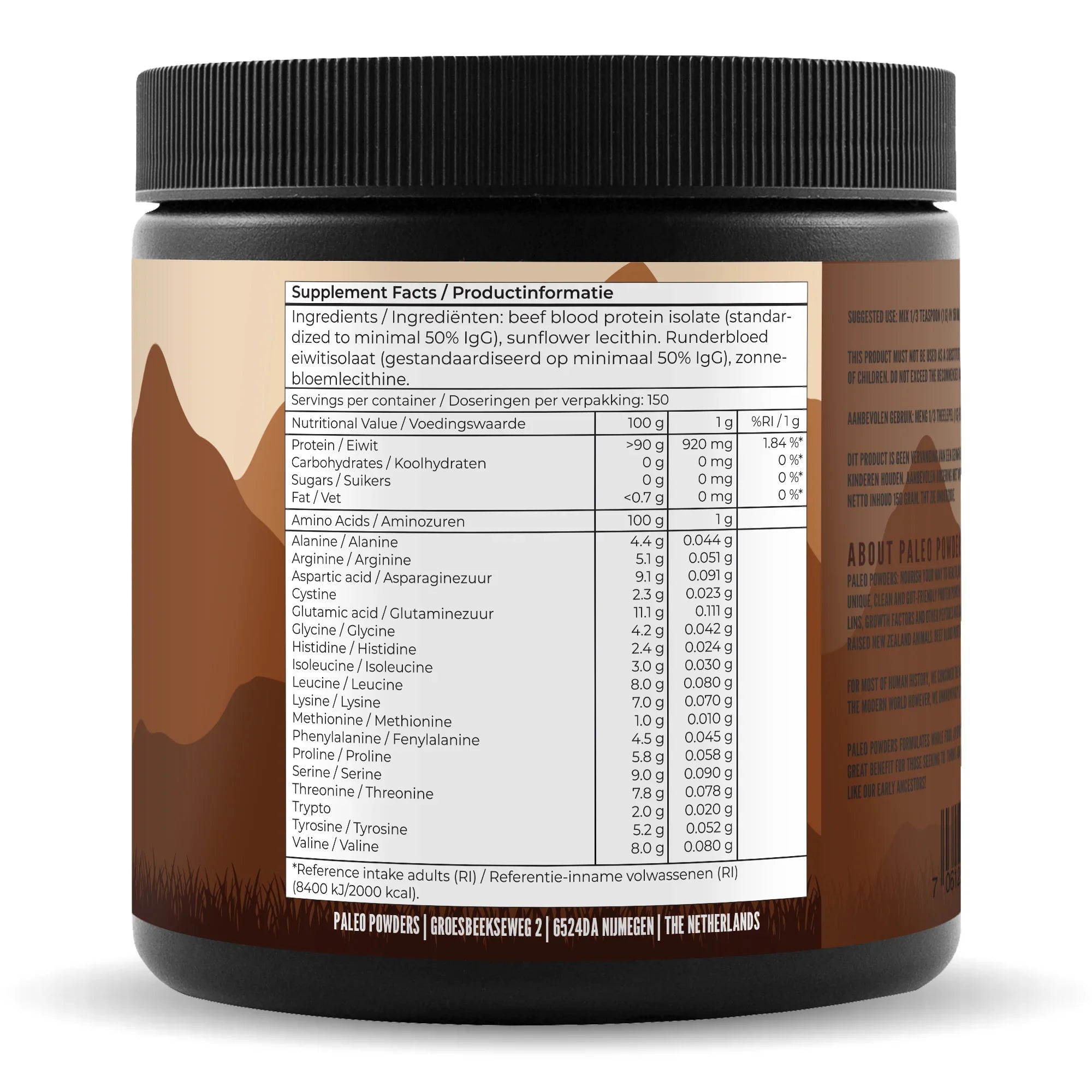 Beef Blood Protein Isolate - Grass-Fed - 150 gram