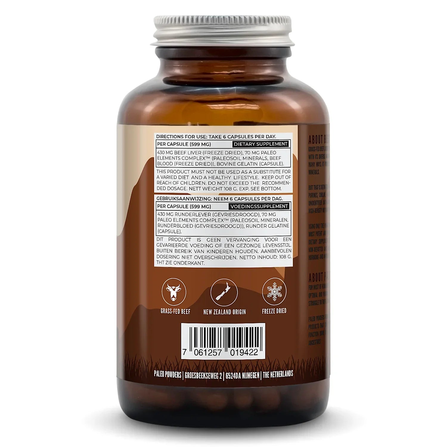 Beef Liver - Grass-Fed - 180 capsules