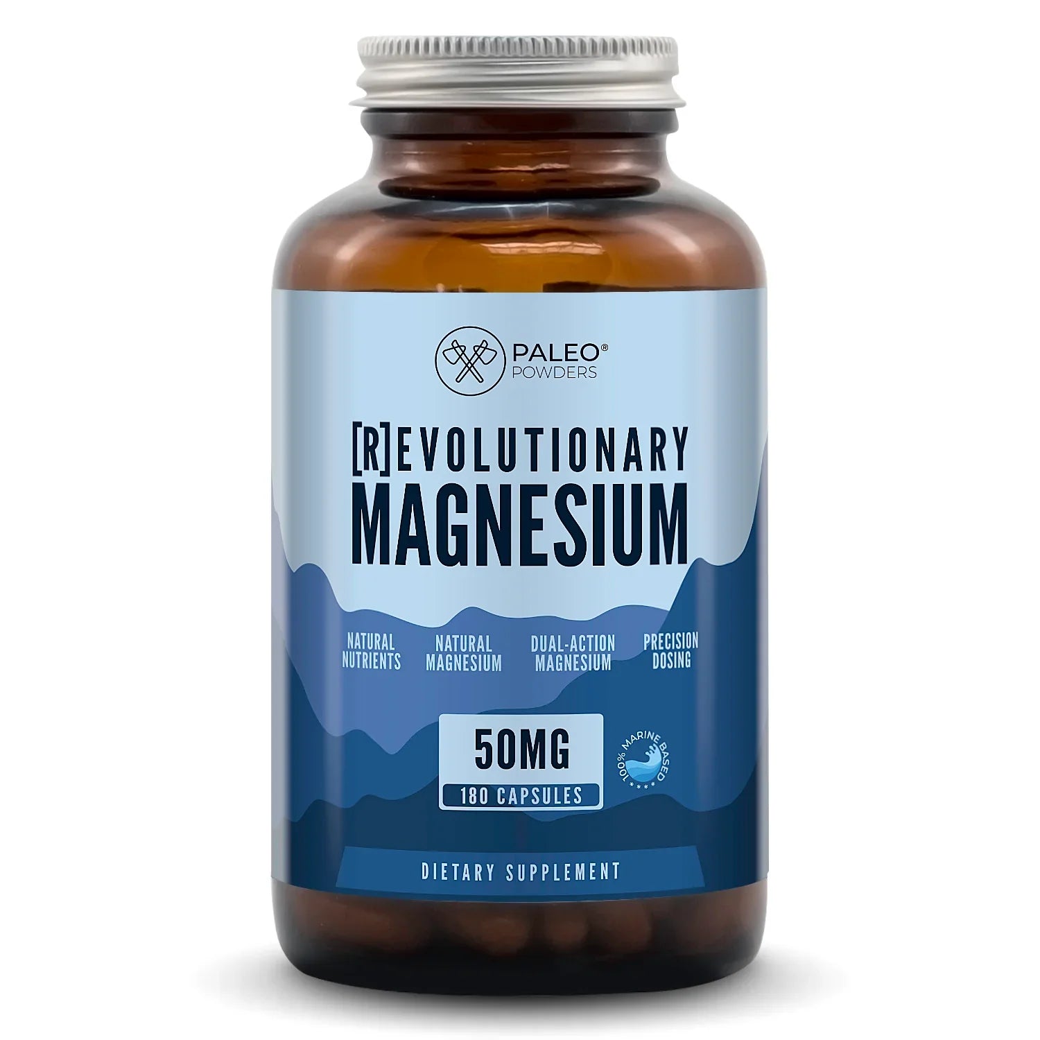 Magnesium - 100% Natural - 180 capsules