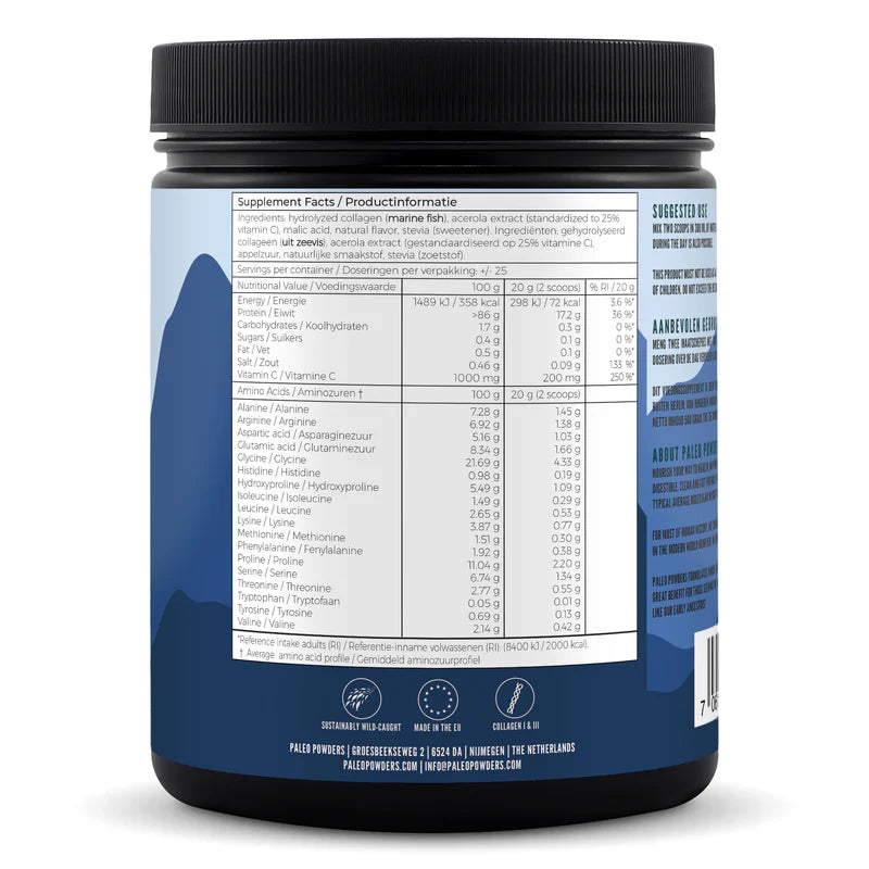 Collagen Hydrolysate - Wild Caught Fish - Strawberry - 500 grams