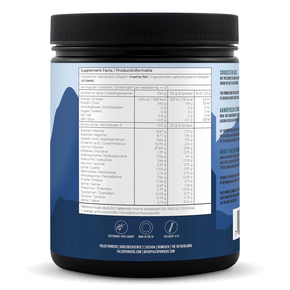 Collageen hydrolysaat vis ingrediënten 500 gram