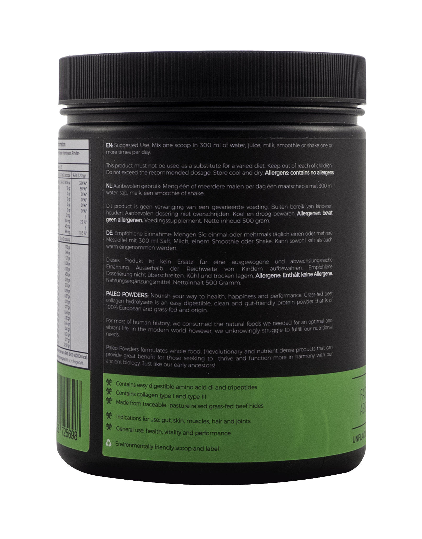 Collagen Hydrolysate - Grass Fed Beef - 500 grams
