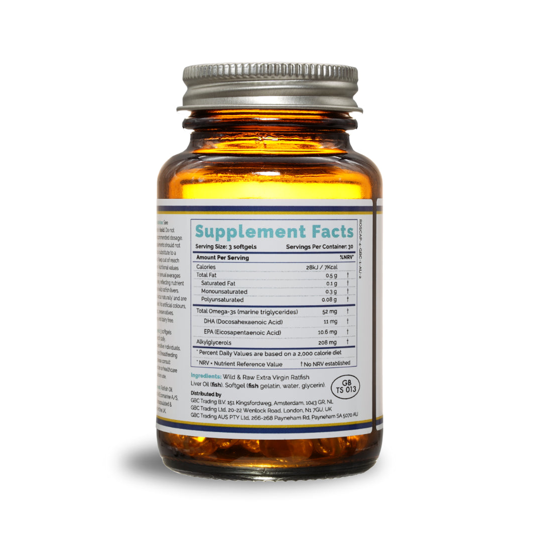 Extra Virgin Ratfish Liver Oil - 90 capsules