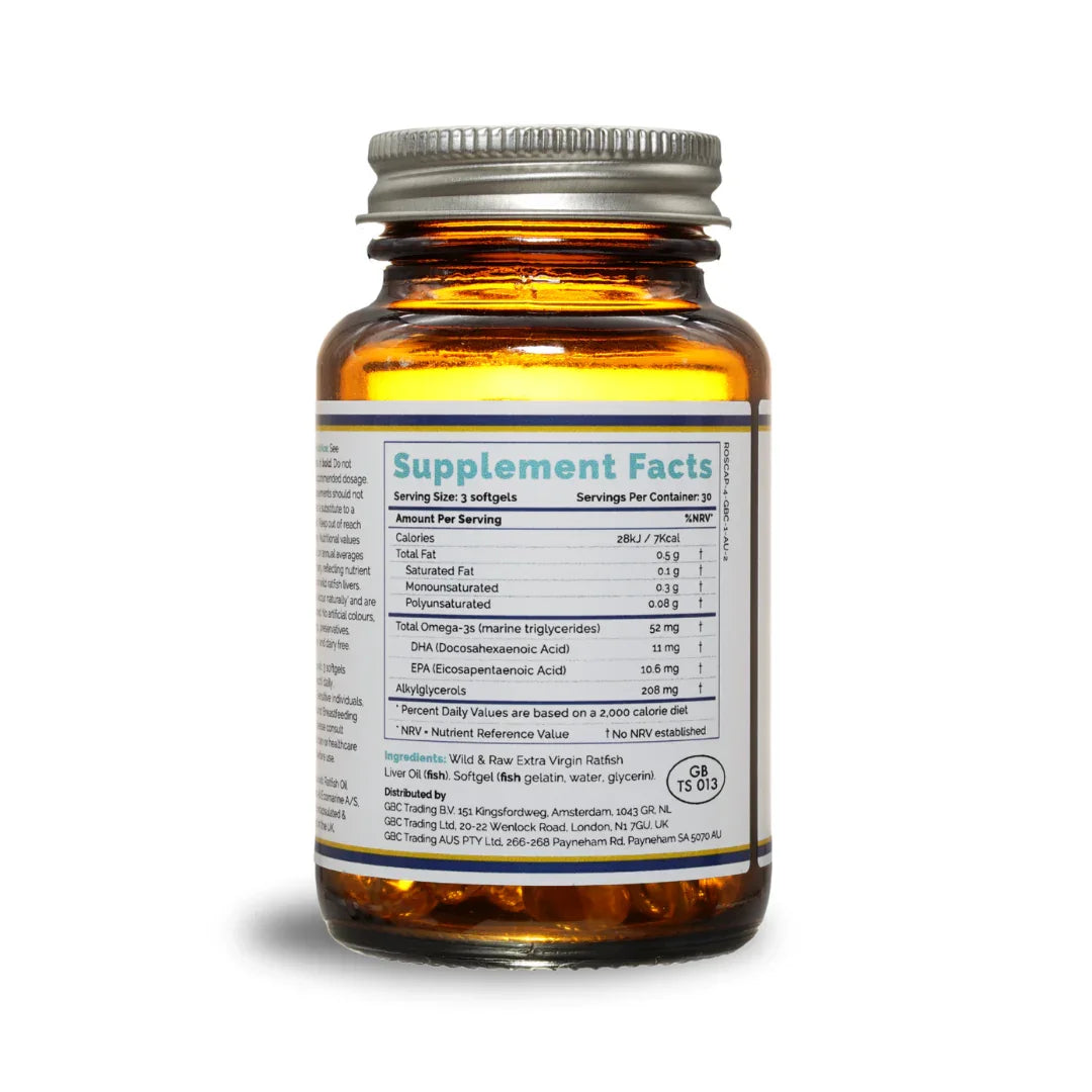 Extra Virgin Ratfish Liver Oil - 90 capsules