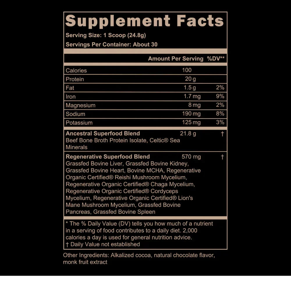 Ancestral Eiwitpoeder - Grasgevoerd & Choco- 744 gram - Ergomax