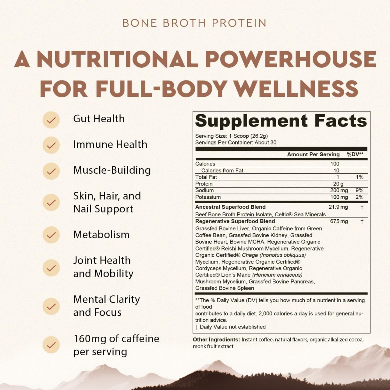 Ancestral Protein Powder - Grass-Fed - Mocha - 787 gram