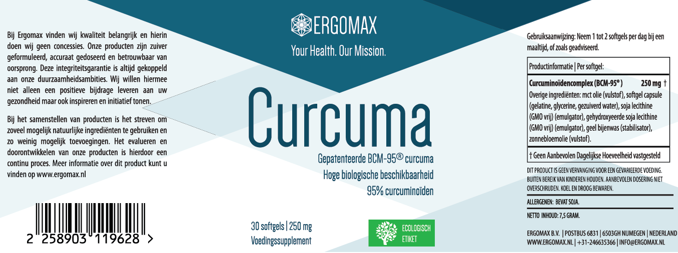 Curcuma - BCM-95® - Ergomax
