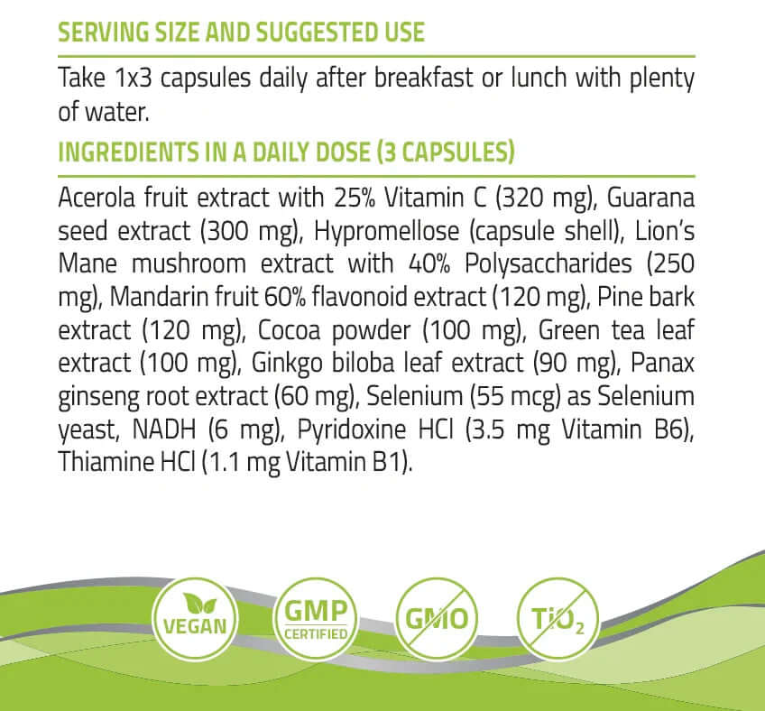 Ingrediënten van flaMENTIS en gebruiksinformatie.