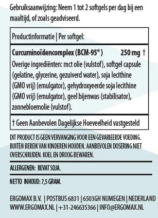 Curcuma - BCM-95® - Ergomax