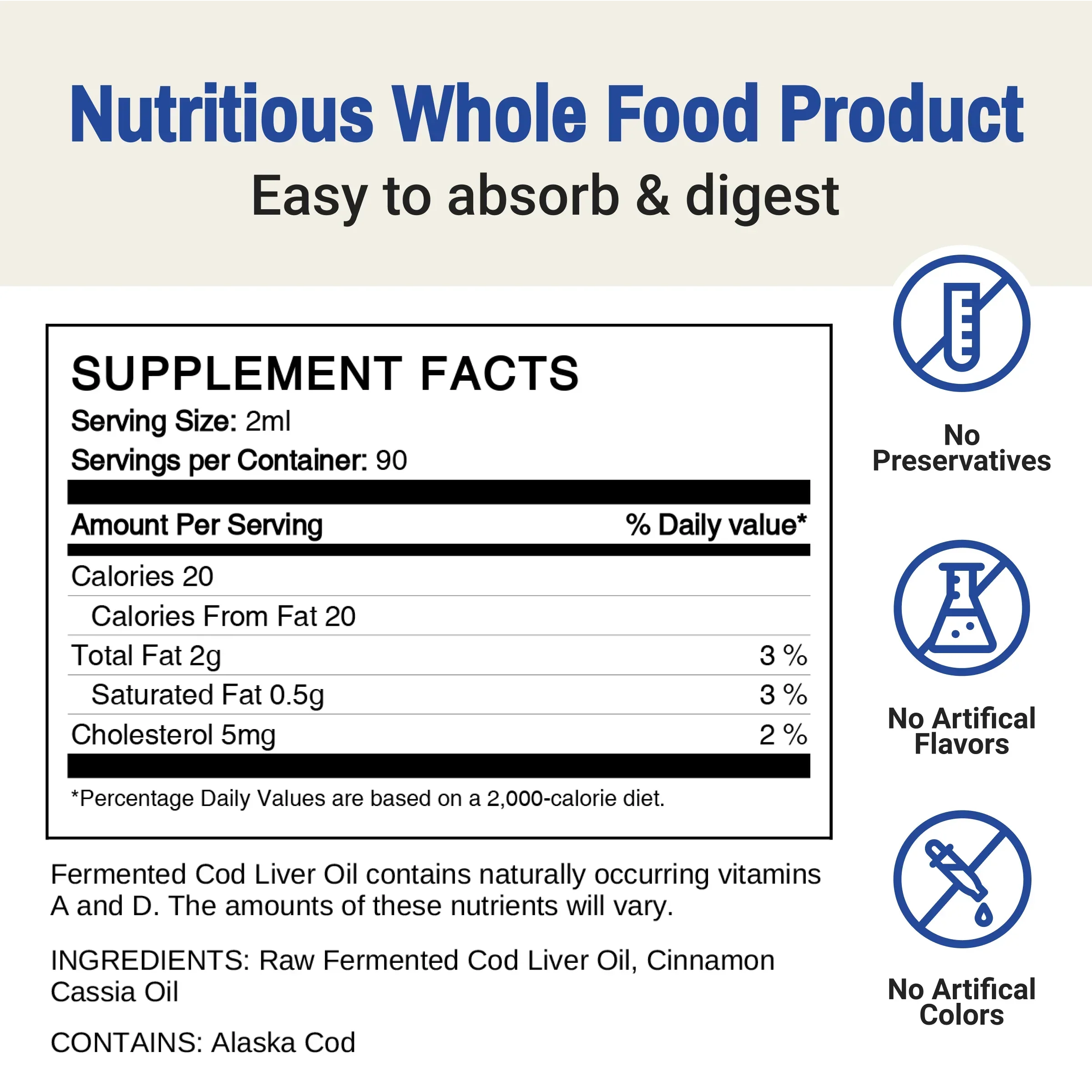 Liquid Fermented Cod Liver Oil - Cinnamon