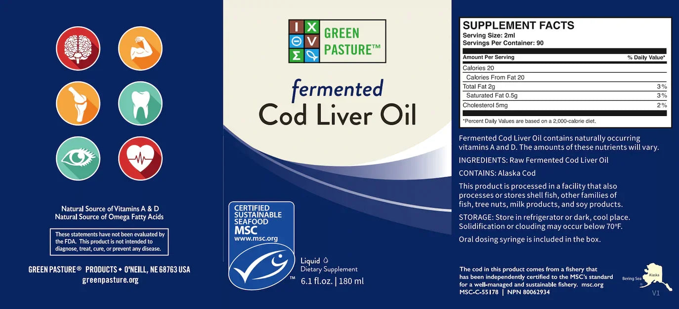 Liquid Fermented Cod Liver Oil - Unflavored