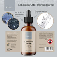 Lugol’s jodium 5% oplossing in verpakking