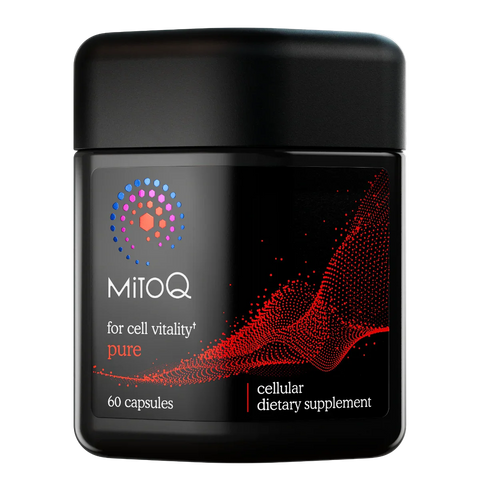 MitoQ met mitoquinol mesylaat supplement in verpakking