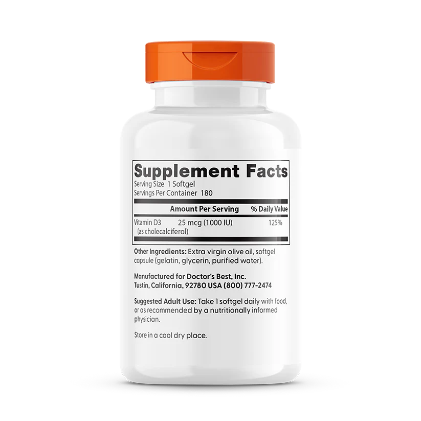 Vitamin D3 1000IU - Softgels