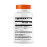 Natto-Serra - 90 capsules supplement facts label showing enzyme content and nutritional information.