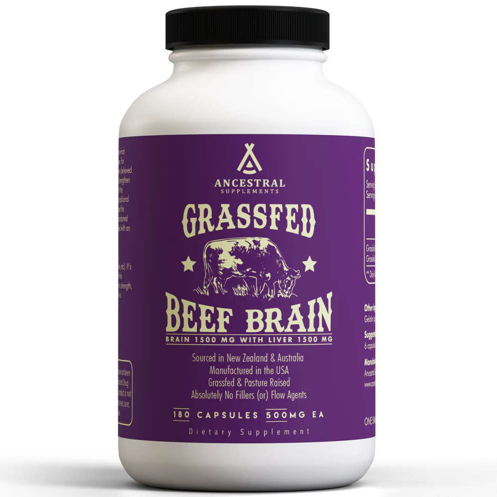 Grass-Fed Bovine Brain - 180 capsules