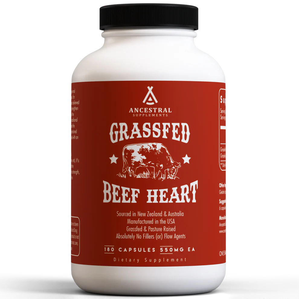 Grass-Fed Beef Heart - 180 capsules