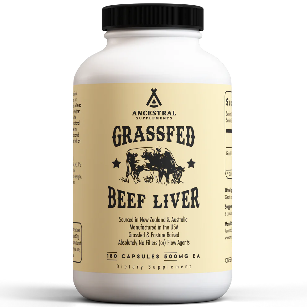 Grass-Fed Bovine Liver - 180 capsules