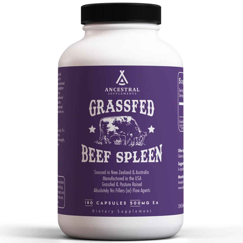 Grass-Fed Bovine Spleen - 180 capsules