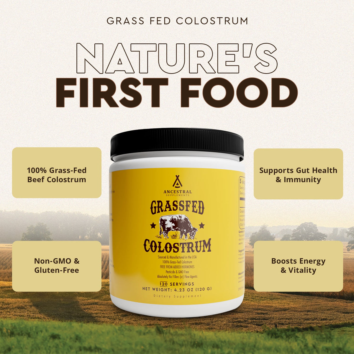 Grasgevoerde Runder Colostrum Poeder - 119 gram – afbeelding 3
