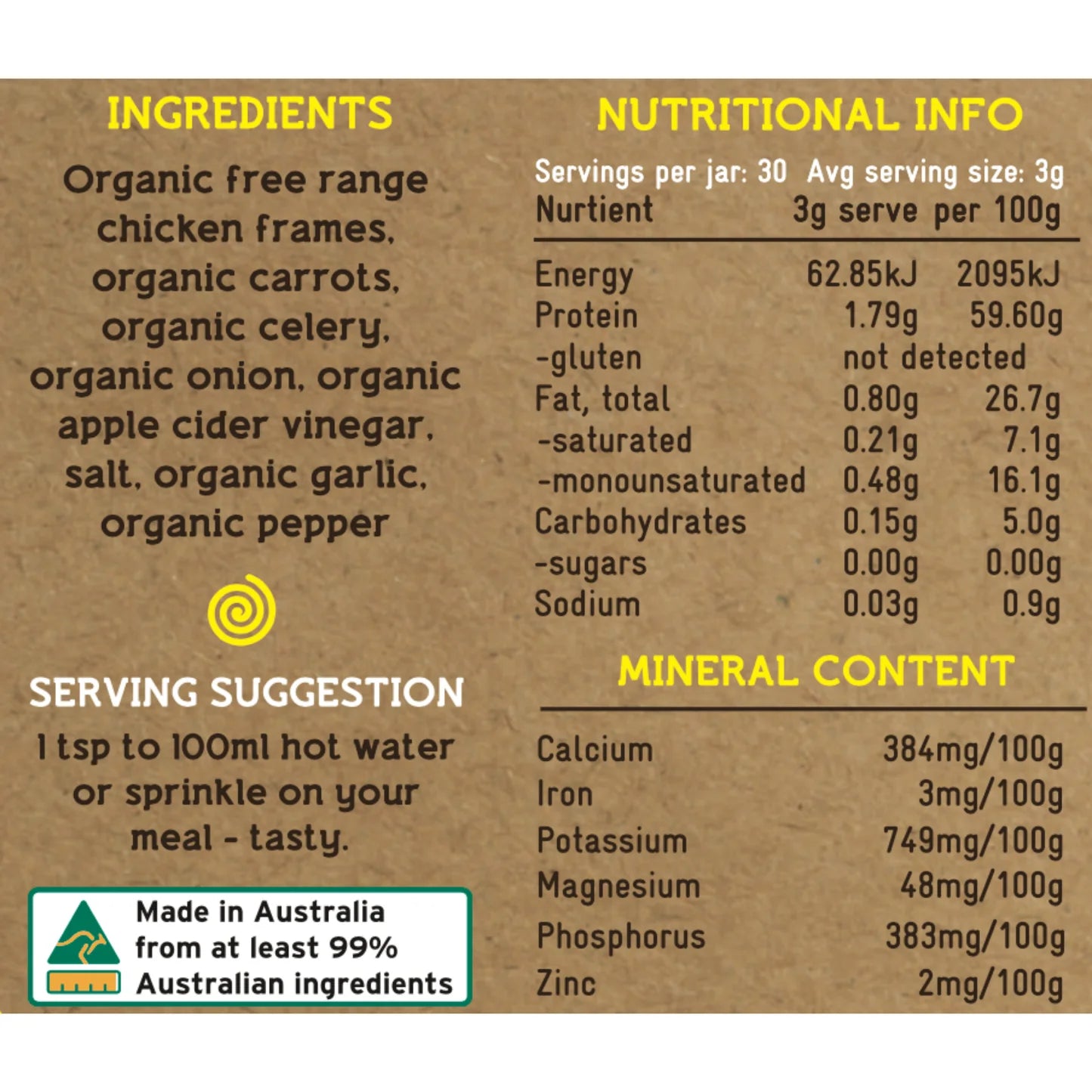 Bone broth - Pastured chicken - 90 grams