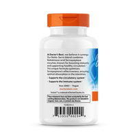 Natto-Serra - 90 capsules supplement bottle back view showcasing benefits and ingredients.