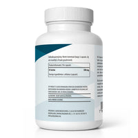 D-Serine supplement bottle with directions for use and ingredient list, 60 capsules from Ergomax.