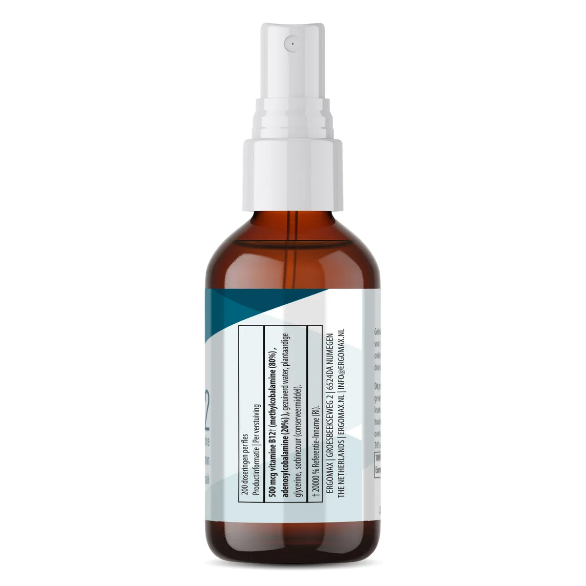 Vitamin B12 spray with methylcobalamin and adenosylcobalamin in its packaging
