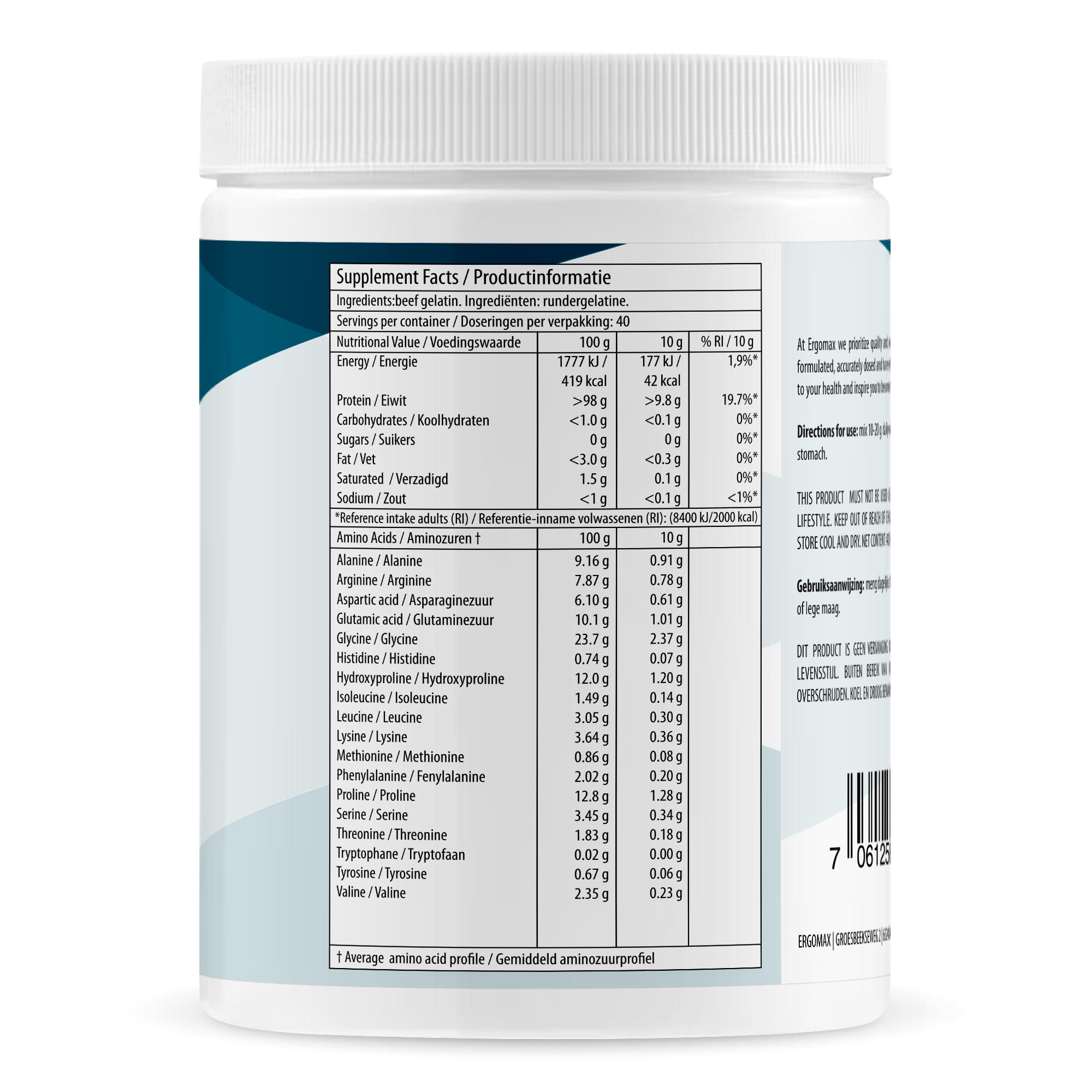 Bovine Gelatin - Grass-fed European cattle